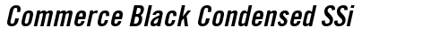 Commerce Black Condensed SSi Bold free truetype font