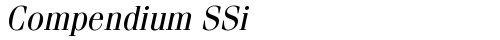 Compendium SSi Italic free truetype font
