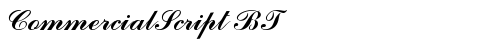 CommercialScript BT Regular free truetype font