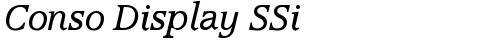 Conso Display SSi Italic truetype шрифт бесплатно