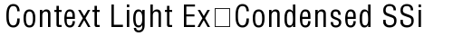 Context Light Ex-Condensed SSi Normal truetype шрифт бесплатно