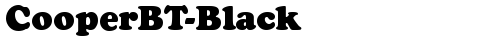 CooperBT-Black Regular free truetype font