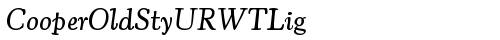 CooperOldStyURWTLig Italic truetype шрифт