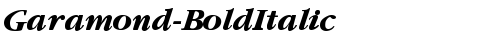 Garamond-BoldItalic Regular free truetype font