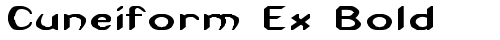 Cuneiform Ex Bold Bold free truetype font