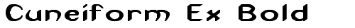 Cuneiform Ex Bold Bold TrueType police