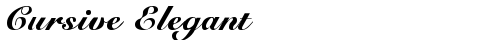 Cursive Elegant Regular free truetype font