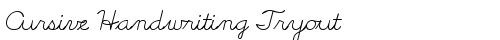 Cursive Handwriting Tryout Regular TrueType police