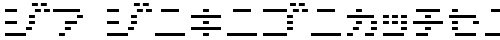 D3 DigiBitMapism Katakana Thin Regular free truetype font