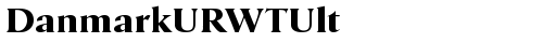DanmarkURWTUlt Regular truetype шрифт