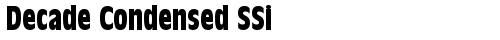 Decade Condensed SSi Bold Truetype-Schriftart kostenlos