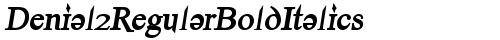 Denial2RegularBoldItalics Regular truetype font