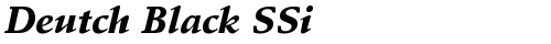 Deutch Black SSi Bold Italic Truetype-Schriftart kostenlos