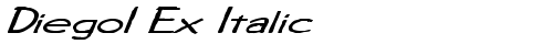 Diego1 Ex Italic Italic free truetype font