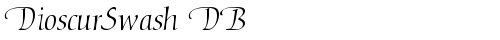 DioscurSwash DB Italic TrueType-Schriftart