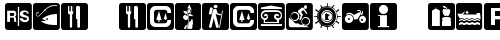 DNR Recreation Symbols Regular truetype шрифт бесплатно