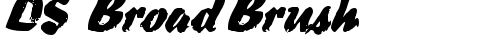 DS BroadBrush Regular free truetype font