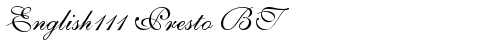 English111 Presto BT Regular font TrueType