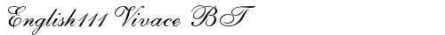 English111 Vivace BT Regular free truetype font
