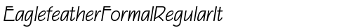 EaglefeatherFormalRegularIt Regular truetype font
