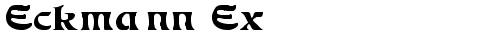 Eckmann Ex Regular truetype font