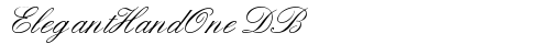 ElegantHandOne DB Regular free truetype font