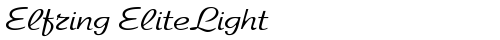 Elfring EliteLight Regular TrueType police