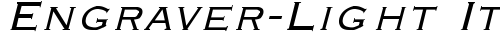 Engraver-Light Italic Italic free truetype font