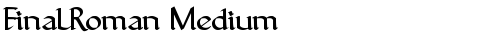 FinalRoman Medium Medium truetype шрифт