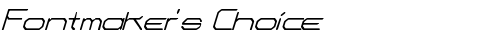 Fontmaker's Choice Italic Truetype-Schriftart kostenlos