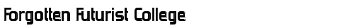 Forgotten Futurist College Regular free truetype font