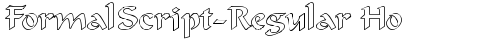 FormalScript-Regular Ho Regular TrueType-Schriftart