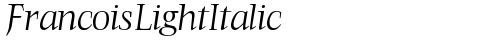 FrancoisLightItalic Regular free truetype font