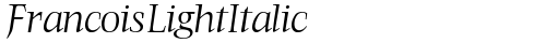 FrancoisLightItalic Regular fonte truetype