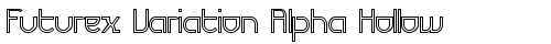 Futurex Variation Alpha Hollow Regular truetype font