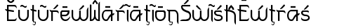 FuturexVariationSwishExtras VariationSwishE truetype font