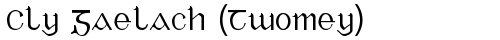 Cly Gaelach (Twomey) Regular truetype font