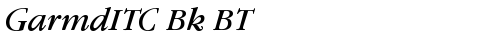 GarmdITC Bk BT Italic free truetype font
