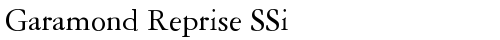 Garamond Reprise SSi Regular font TrueType