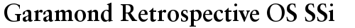 Garamond Retrospective OS SSi Bold free truetype font