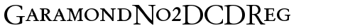 GaramondNo2DCDReg Regular free truetype font