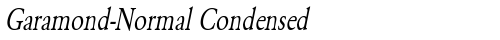 Garamond-Normal Condensed Italic free truetype font