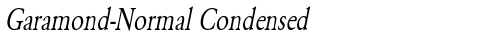 Garamond-Normal Condensed Italic la police truetype gratuit