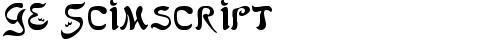 GE Scimscript Regular TrueType-Schriftart