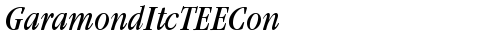 GaramondItcTEECon Italic Truetype-Schriftart kostenlos