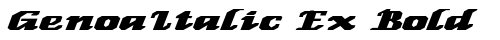 GenoaItalic Ex Bold Bold font TrueType