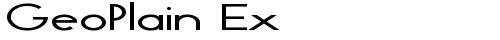 GeoPlain Ex Regular TrueType-Schriftart