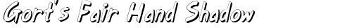 Gort's Fair Hand Shadow normal free truetype font