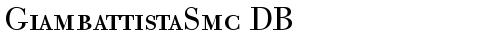 GiambattistaSmc DB Regular font TrueType