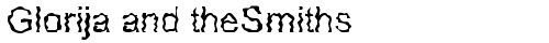 Glorija and theSmiths Regular truetype font